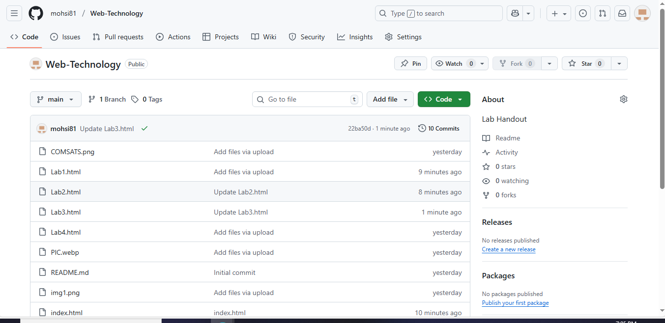 github screenshot